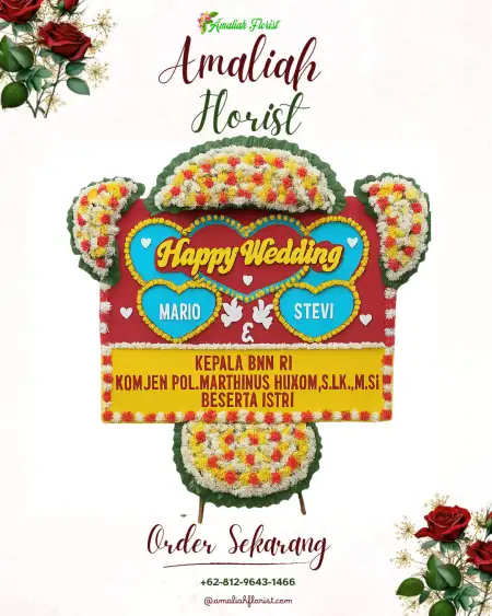 Papan Bunga Pernikahan Talangsuko